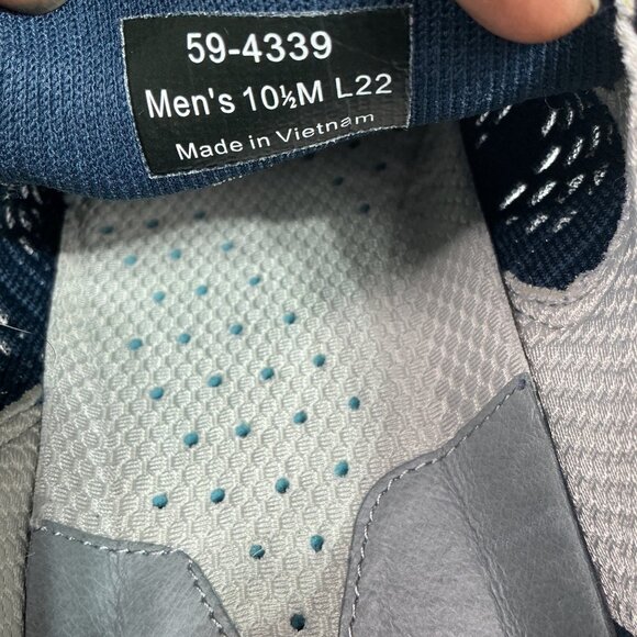 Johnston & Murphy Mens 10.5M Navy & Gray Knit Lace-Up Sneakers With Memory Foam - Picture 5 of 8